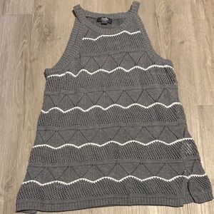 Belldini Gray and White Knit Dress